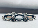 One Of The Most Unique Vintage Native American Navajo Sterling Silver Button Bracelet Old-Nativo Arts