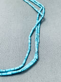 Rare Vintage Native American Navajo Turquoise Heishi Sterling Silver Necklace Old-Nativo Arts