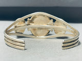 Rare Vintage Native American Navajo Calsilica Sterling Silver Bracelet Cuff-Nativo Arts
