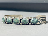 Special San Felipe Green Turquoise Sterling Silver Bracelet-Nativo Arts