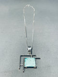 Hypnotic Native American Navajo 8 Turquoise Sterling Silver Necklace-Nativo Arts