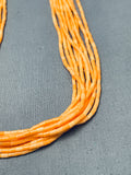 Light Orange Native American Navajo Heishi Sterling Silver Necklace-Nativo Arts