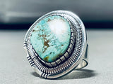 One Of The Best Native American Navajo Royston Turquoise Sterling Silver Ring-Nativo Arts