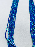 The Most Gorgeous Native American Navajo Azurite Heishi Sterling Silver Necklace-Nativo Arts
