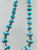 Astonishing Vintage Native American Navajo Turquoise Sterling Silver Necklace-Nativo Arts