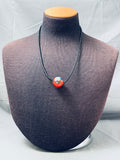 Native American Important Vintage Santo Domingo Chris Nieto Inlay Sterling Silver Necklace-Nativo Arts