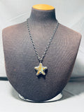 Important Vintage Native American Navajo Star Of Royston Turquoise Sterling Silver Necklace-Nativo Arts