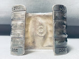 Statement Vintage Native American Navajo Blue Diamond Turquoise Sterling Silver Bracelet-Nativo Arts