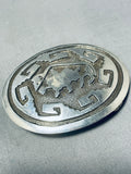 Mabel Kee Vintage Native American Navajo Sterling Silver Buffalo Buckle-Nativo Arts