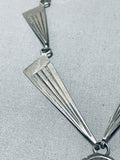 Dropdead Gorgeous Vintage Native American Navajo Onyx Sterling Silver Necklace-Nativo Arts