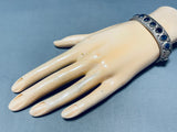 Very Rare Vintage Native American Navajo Dreamy Blue Lapis Sterling Silver Bracelet-Nativo Arts