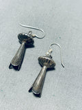 Special Vintage Native American Navajo Sterling Silver Squash Blossom Earrings-Nativo Arts