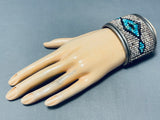 Best 6.5 Inch Wrist Vintage Native American Navajo Turquoise Sterling Silver Bracelet-Nativo Arts