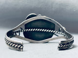 Very Rare Vintage Native American Navajo Apache Turquoise Sterling Silver Bracelet Old-Nativo Arts