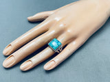 Important Best Orville Tsinnie Vintage Native American Navajo Turquoise Sterling Sivler Ring-Nativo Arts