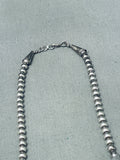 Incredible Vintage Native American Navajo Football Lapis Sterling Silver Necklace-Nativo Arts