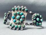 Late 1800's Early 1900's Vintage Navajo Turquoise Sterling Silver Bracelet
