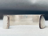 One Of The Most Unique Vintage Navajo Turquoise Inlay Sterling Silver Bracelet-Nativo Arts