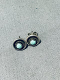 Impressive Vintage Native American Navajo Royston Turquoise Sterling Silver Earrings-Nativo Arts