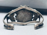 Swirls Galore Vintage Native American Navajo Turquoise Sterling Silver Bracelet Old-Nativo Arts