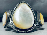 The Best Vintage Native American Navajo Yellow Shell Sterling Silver Bracelet-Nativo Arts