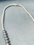 Early 1900's Vintage Native American Navajo Hand Tooled Coin Silver Squash Blossom Necklace