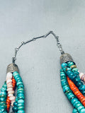 One Of The Most Unique Ever Vintage Santo Domingo Turquoise Necklace-Nativo Arts