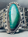 Detailed Vintage Native American Navajo Royston Turquoise Sterling Silver Bracelet-Nativo Arts