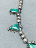 One Of The Best Ever Vintage Native American Navajo Cerrillos Turquoise Sterling Silver Necklace-Nativo Arts