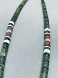 Rare Early Vintage Santo Domingo Serpentine Sterling Silver Necklace-Nativo Arts