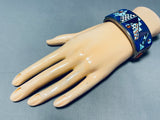 Danny Clark 6.5 Inch Wrist Vintage Native American Navajo Turquoise Sterling Silver Bracelet-Nativo Arts