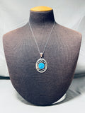 Whimsical Vintage Native American Hopi Turquoise Sterling Silver Turtle Necklace-Nativo Arts