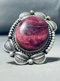 The Best Vintage Native American Navajo Purple Spiny Oyster Sterling Silver Ring-Nativo Arts