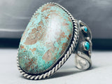 Monster 166 Grams Vintage Native American Navajo Green Turquoise Sterling Silver Bracelet-Nativo Arts