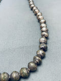 Native American Early 1900's Hand Tooled Vintage Navajo Coin Or Sterling Silver Necklace Old-Nativo Arts