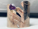One Of The Best Vintage Southwest Sterling Silver Amethyst Bracelet-Nativo Arts