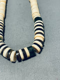 Native American Classic Vintage Santo Domingo Serpentine Shell Sterling Silver Necklace-Nativo Arts