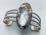 Swirled Agate Vintage Native American Navajo Sterling Silver Bracelet Cuff-Nativo Arts