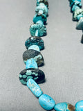 One Of The Most Unique Ever Vintage Native American Navajo Turquoise Sterling Silver Necklace-Nativo Arts