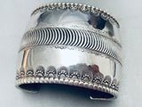 Earloy Vintage Native American Navajo Hand Tooled Sterling Silver Bracelet Cuff Old-Nativo Arts