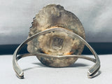 Very Unique Vintage Native American Navajo Blue Druzy Sterling Silver Bracelet Cuff-Nativo Arts