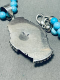 Brilliant Native American Navajo Signed Royston Boulder Sleeping Beauty Turquoise Necklace-Nativo Arts