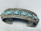 Gary Nez Superb Spiderweb Turquoise!! Vintage Native American Navajo Sterling Silver Bracelet-Nativo Arts