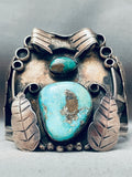 Kachina Maiden Vintage Native American Navajo Sterling Silver Leaf Bracelet Old-Nativo Arts