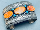 The Best Gary Nez Vintage Native American Navajo Turquoise Sterling Silver Shell Bracelet-Nativo Arts