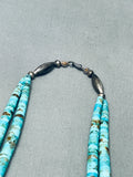 Native American Most Unique Vintage Santo Domingo Turquoise Lapis Inlay Sterling Silver Necklace-Nativo Arts