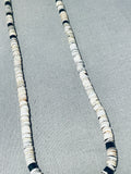 Native American Wonderful Vintage Santo Domingo Jet & Shell Sterling Silver Necklace-Nativo Arts