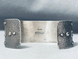 Aj Bowman Magnificent Vintage Native American Navajo Sterling Silver Bracelet