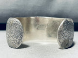 Rhombus Work!! Vintage Native American Navajo Turquoise Sterling Silver Bracelet-Nativo Arts