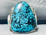 152 Gram Intense Spiderweb Turquoise Native American Navajo Sterling Silver Bracelet-Nativo Arts